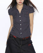 ヴィンテージチェック半袖シャツ