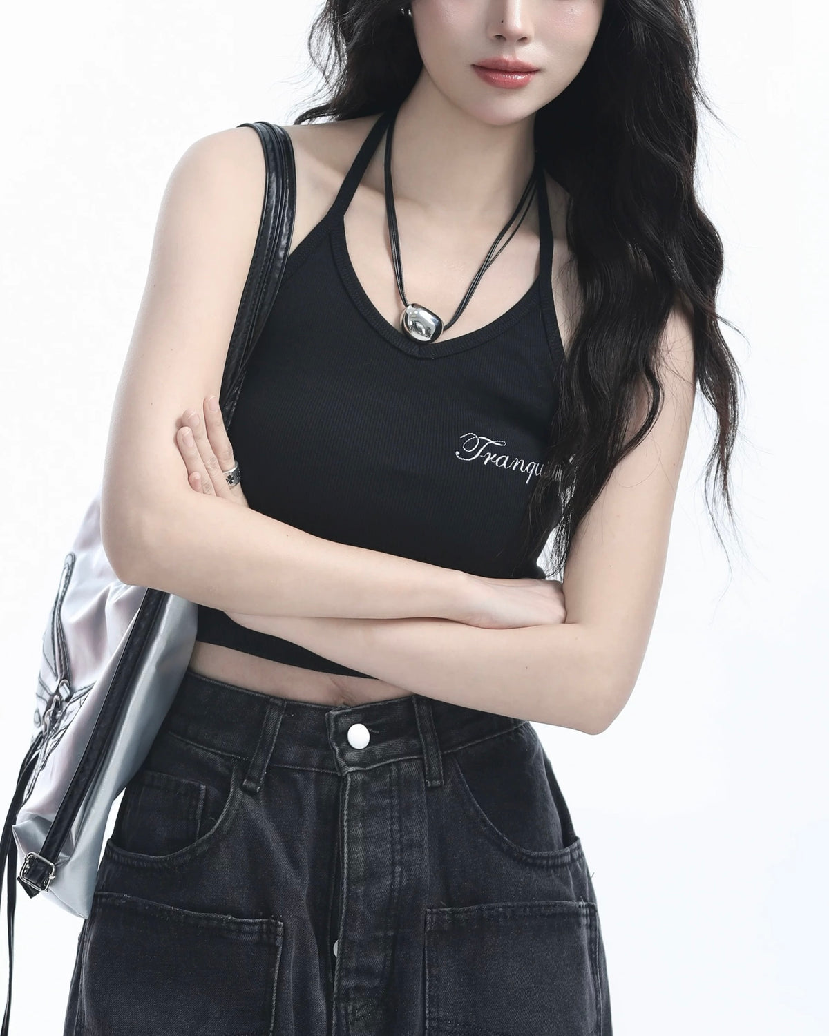 섹시한 홀터넥 슬링