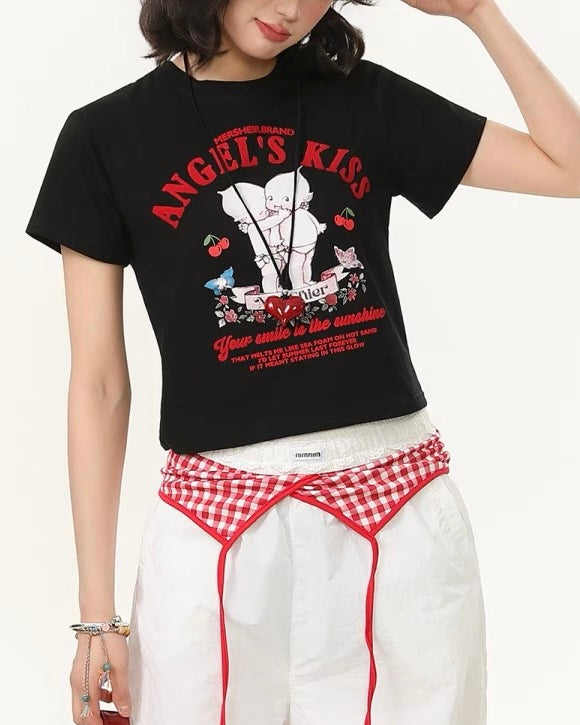 Retro cute short sleeves