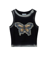 バタフライクロップドベスト