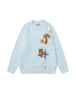 漫画風のゆったりとしたプルオーバーセーター