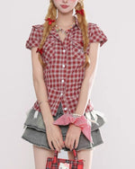 パーソナリティチェック半袖シャツ