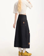 レトロシンプルデニムショートパンツ