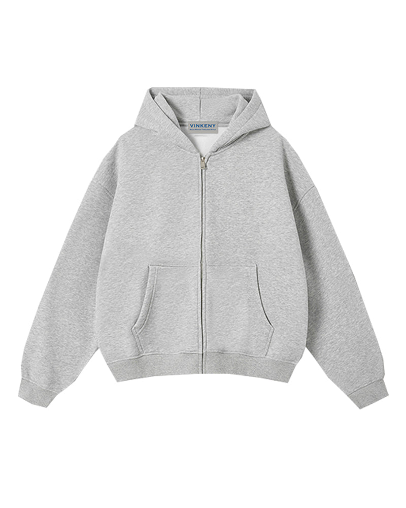 345g Hooded zip-up sweatshirt