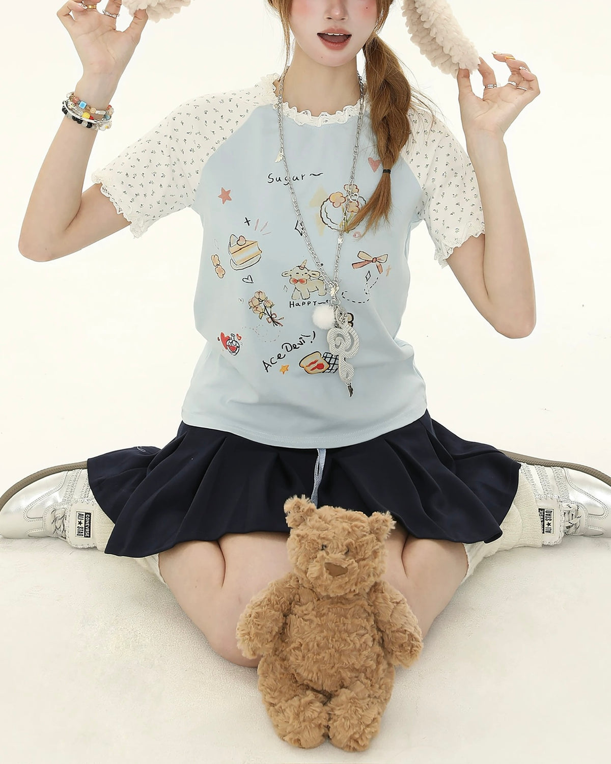 Loose and simple short sleeves