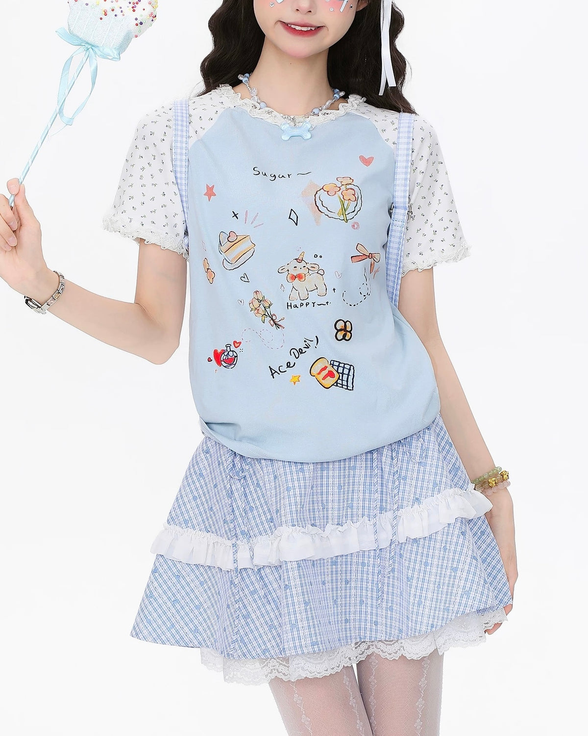Loose and simple short sleeves