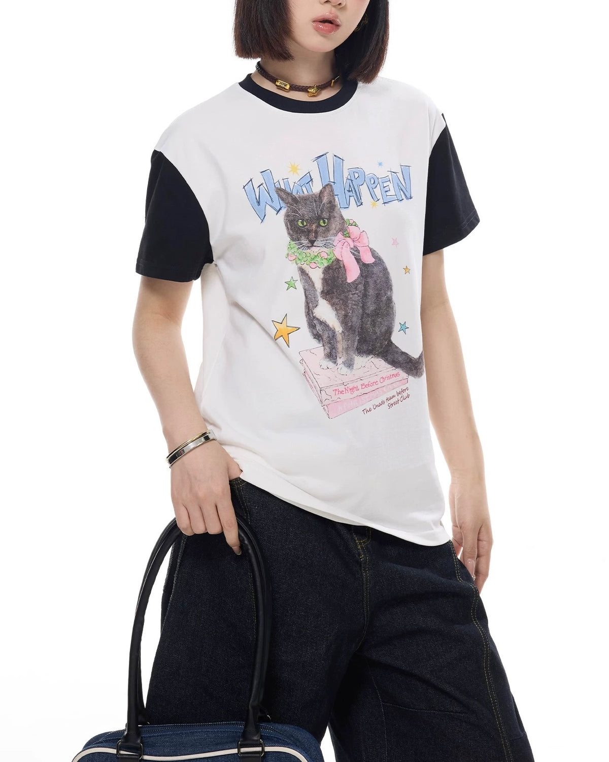 Simple design short sleeves