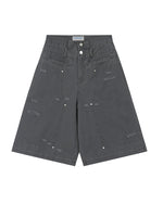 万能なウォッシュ加工デニムショートパンツ