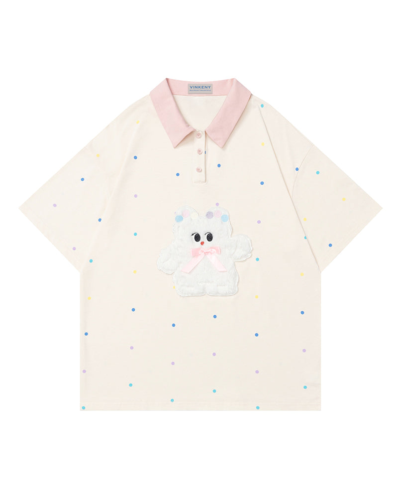 Simple lapel short sleeves