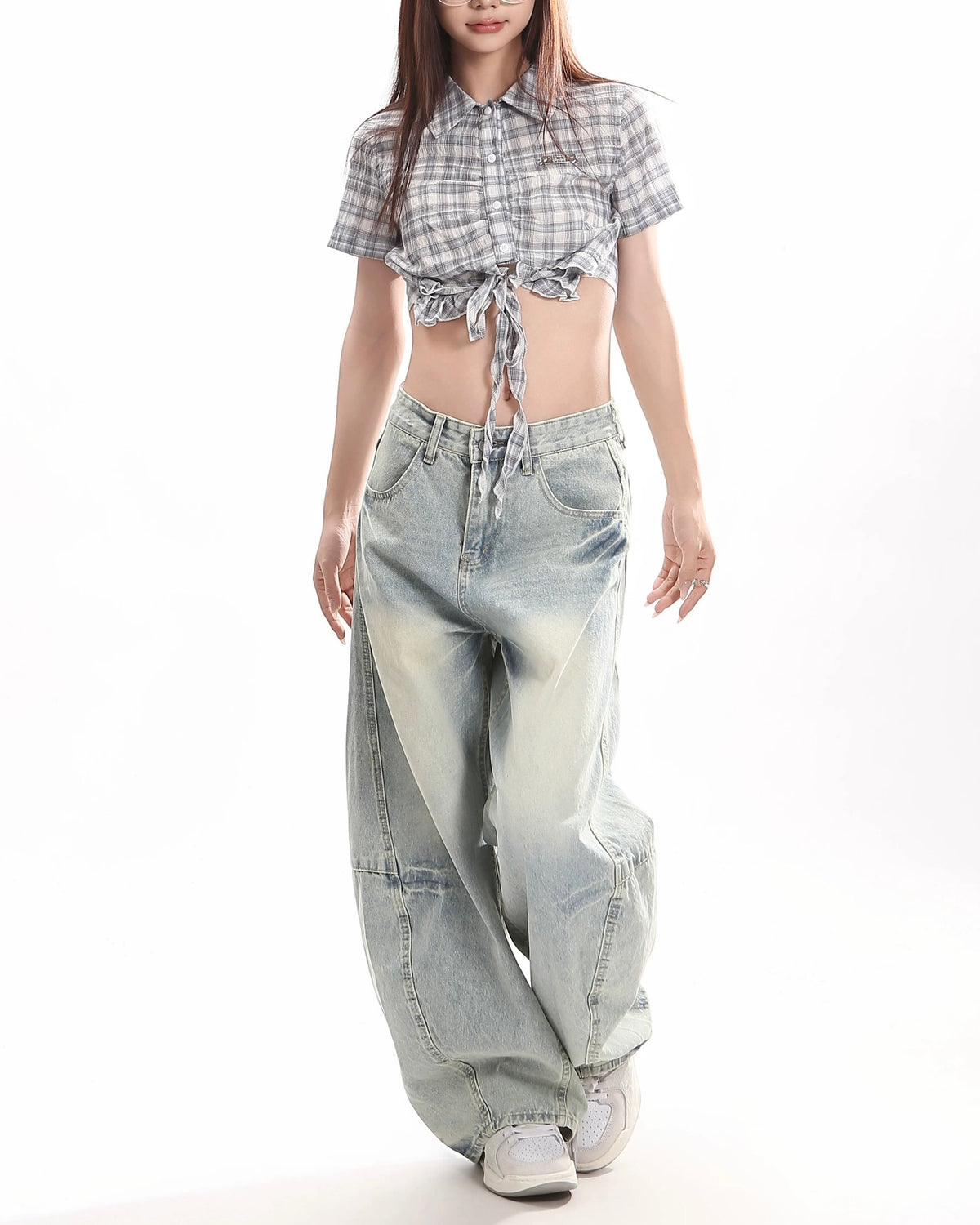 Plaid Cropped Shirt