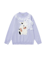 漫画柄のプルオーバーセーター