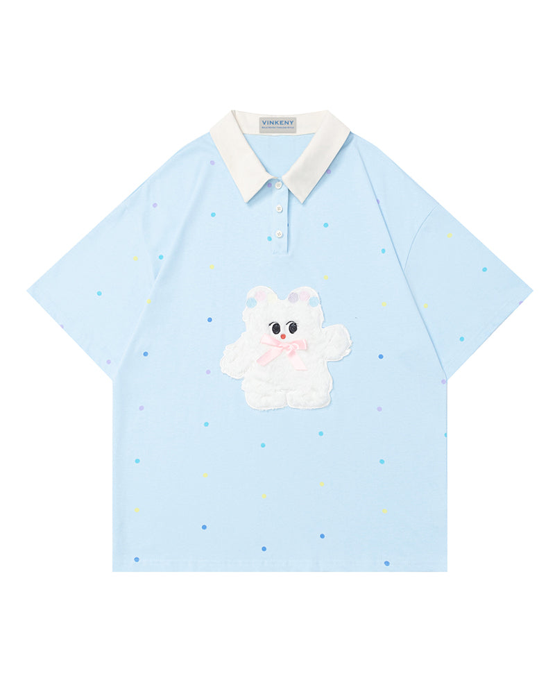 Simple lapel short sleeves