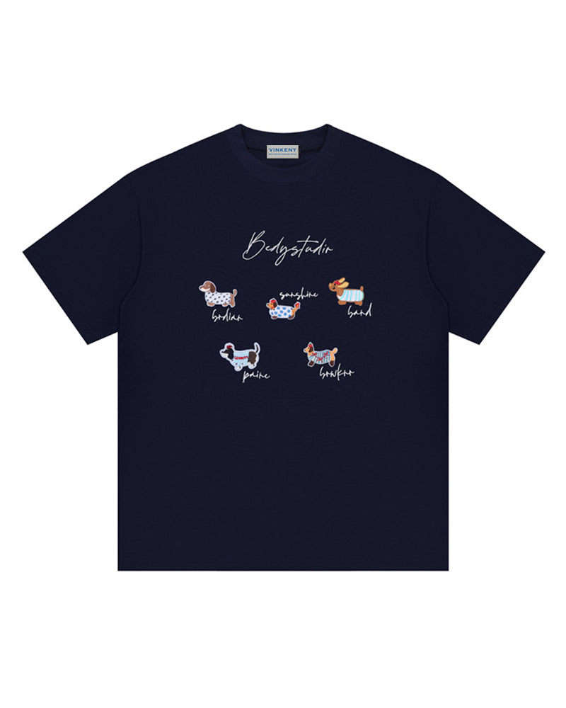 Cartoon loose short sleeves