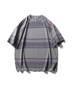 Contrast striped short sleeves