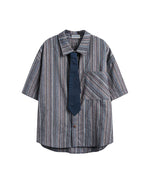 プレッピーカジュアルな半袖シャツ