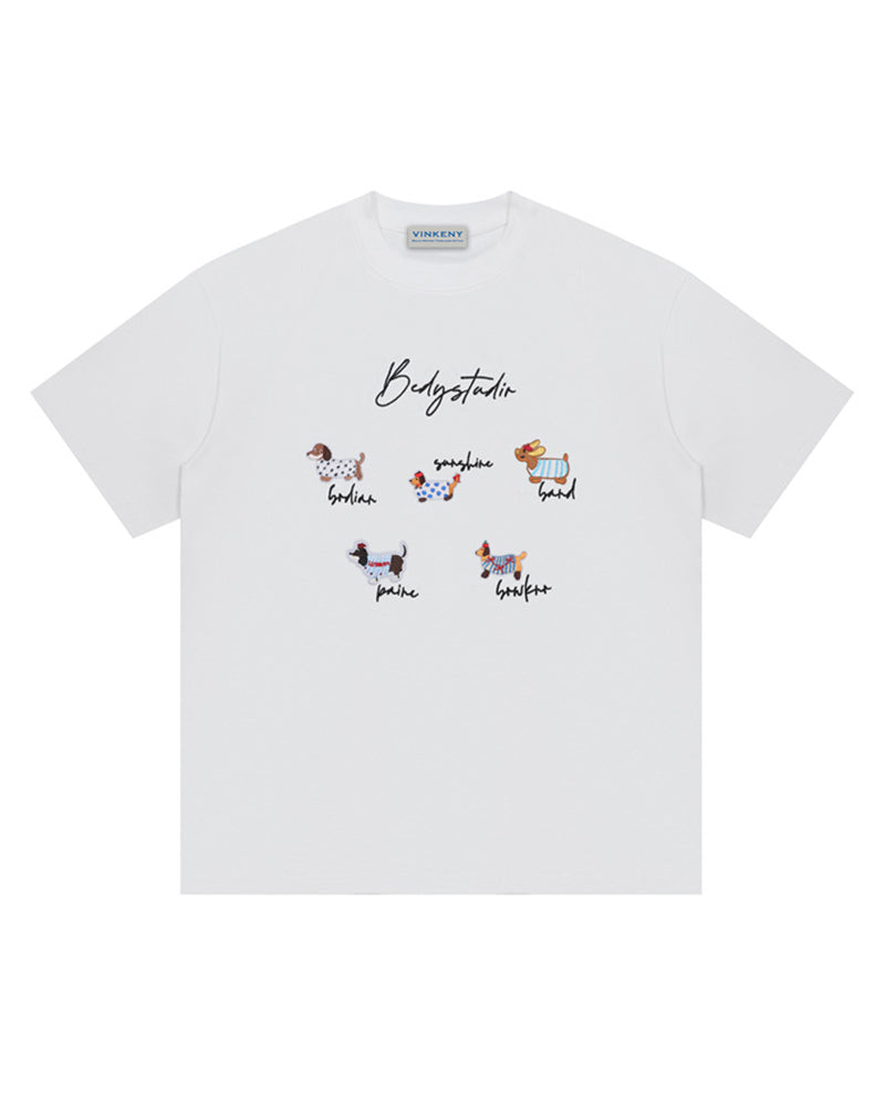 Cartoon loose short sleeves