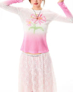 レトロなデザインの長袖