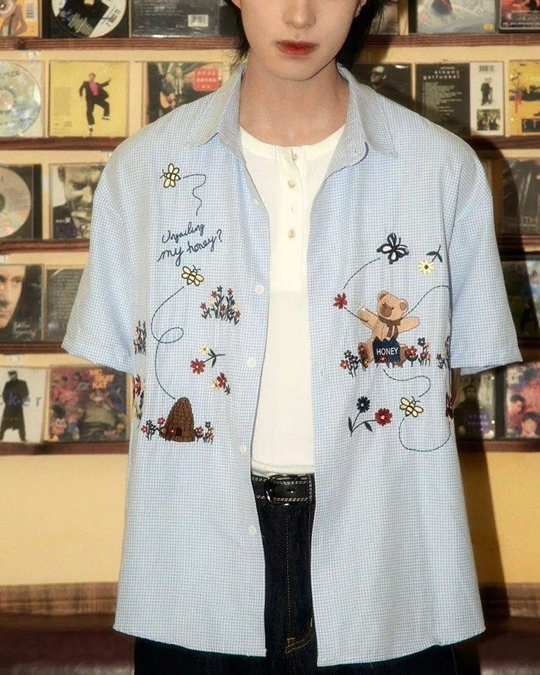 Cute Bear Short Sleeve Shirt