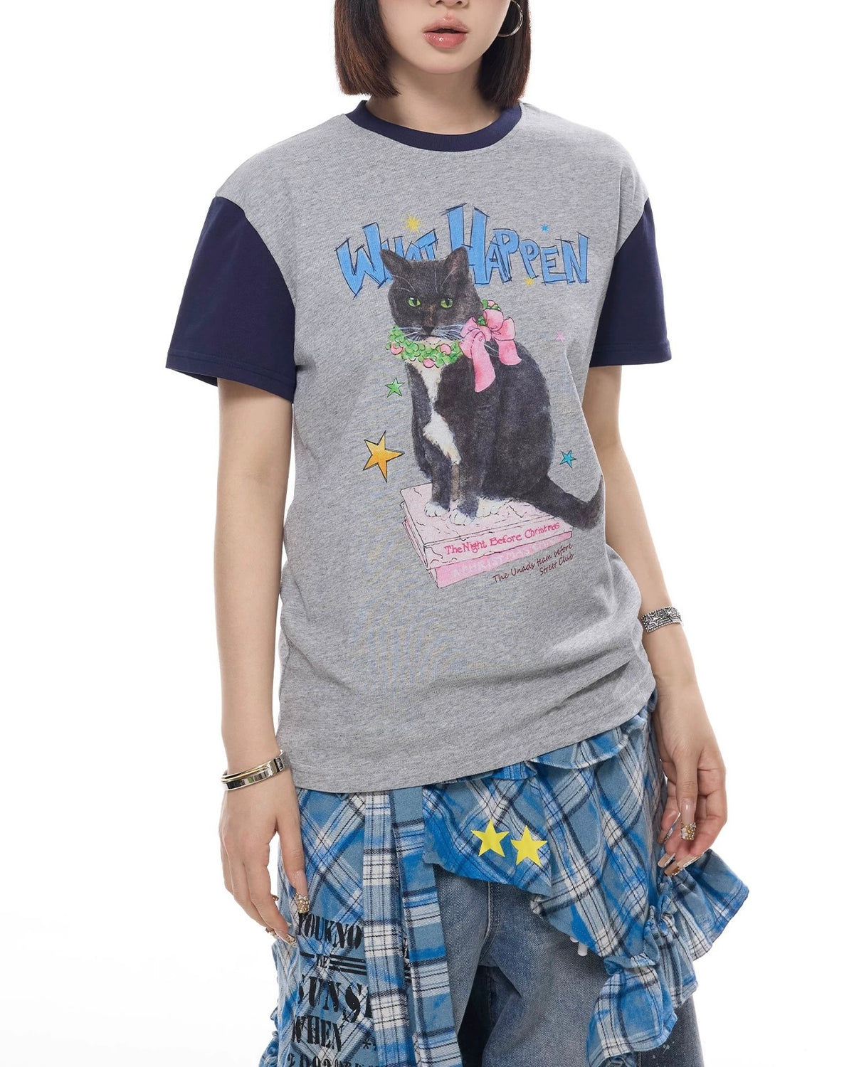Simple design short sleeves