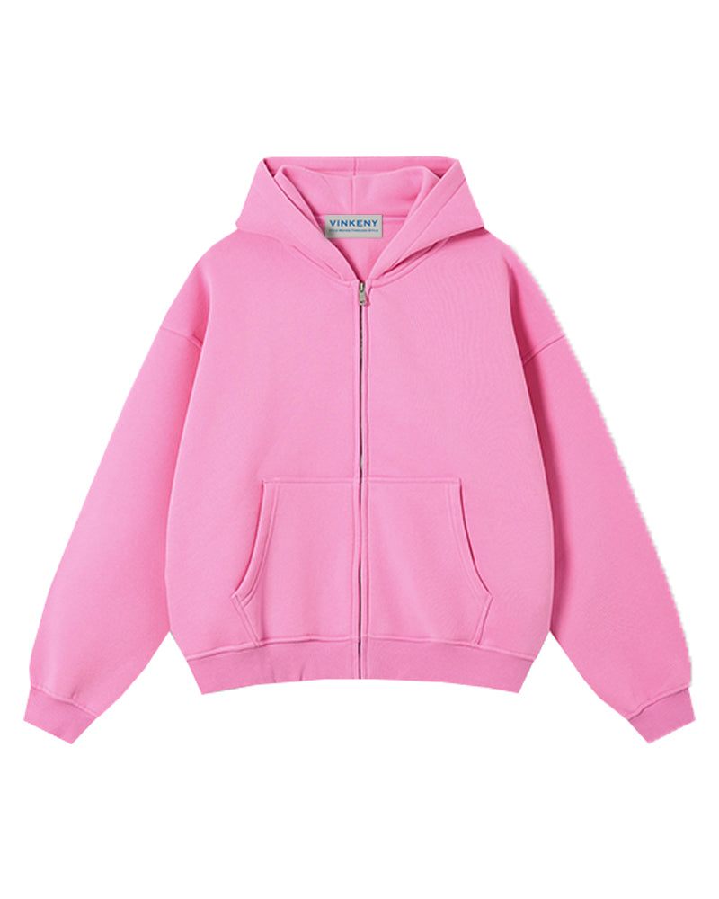 345g Hooded zip-up sweatshirt