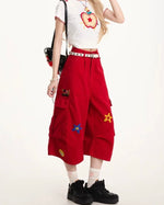 漫画柄クロップドショーツ