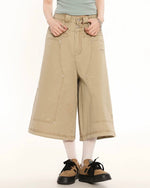 万能なウォッシュ加工デニムショートパンツ