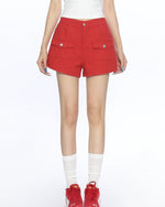 レトロなシンプルカジュアルショートパンツ