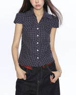 ヴィンテージチェック半袖シャツ