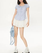 ストライプの半袖シャツ