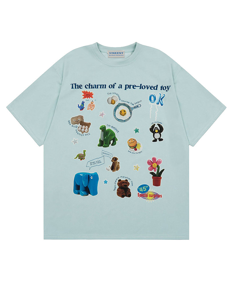Cartoon simple short sleeve