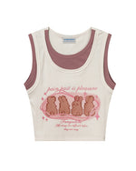 フェイクツーピースのかわいいベスト