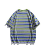 Contrast striped short sleeves