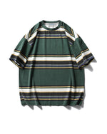 Contrast striped short sleeves