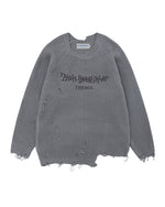 irregular hole sweater