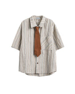 プレッピーカジュアルな半袖シャツ